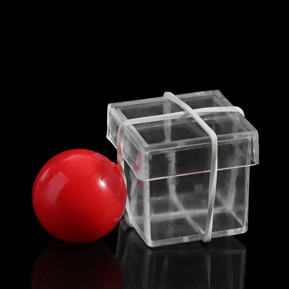 Illusion Magic Clear Ball Through Box Gimmick Props Magician Game Ball Penetrate Box Mentalism Plastic Magic Tricks Street Stage