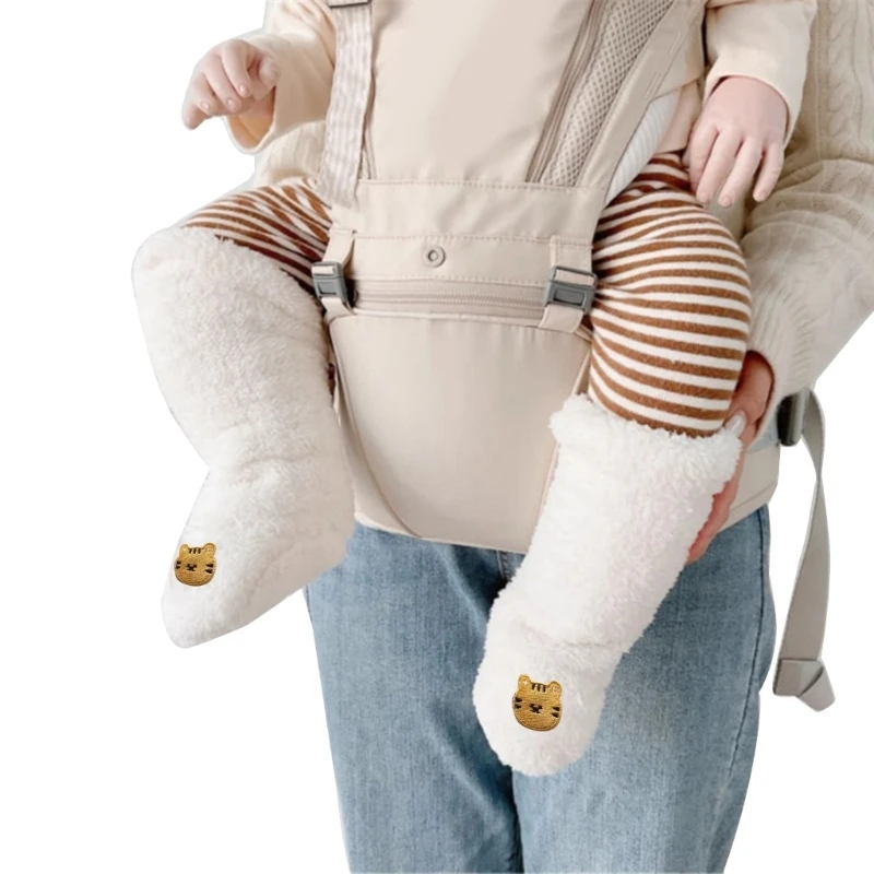 F62D Kinder-Bodensocken, Plüsch-Innensocken, geschlechtsneutrale Baby-Prewalkers-warme Socken