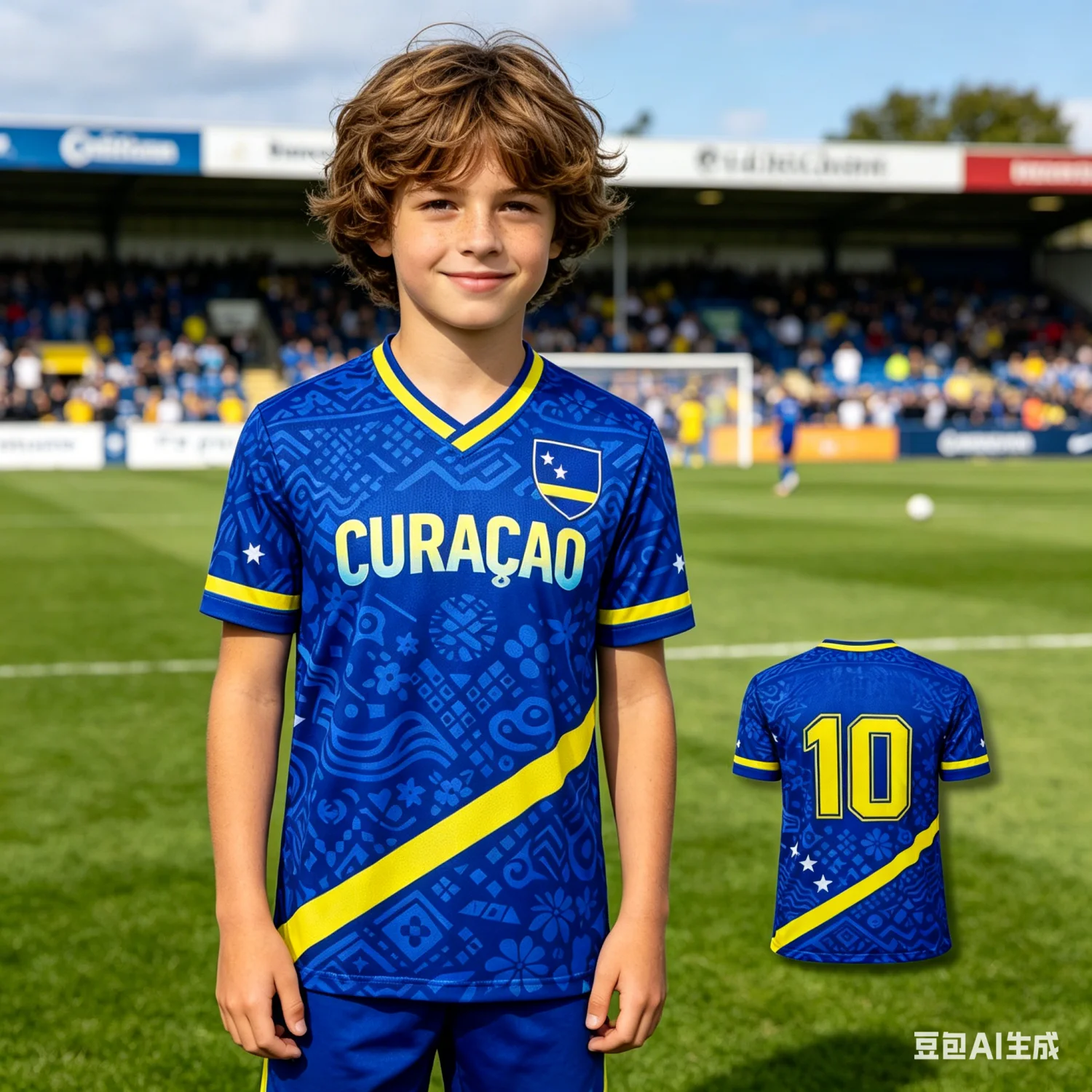 Curacao Soccer Jersey 3D,2026 Fan Shirt,Curacao Football Tee,Matching family for Kid/Children summer