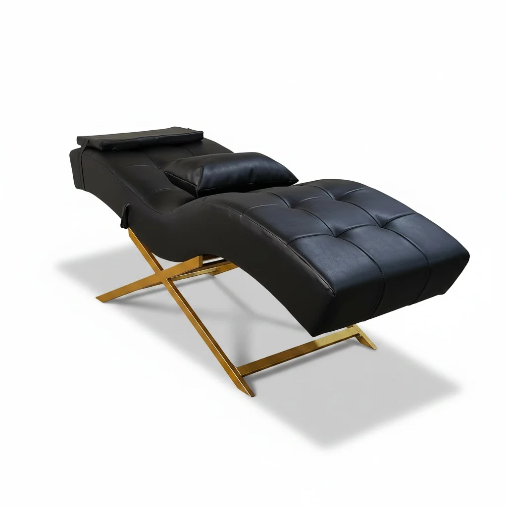 

Professional Massage Bed, Stainless Steel Foldable Spa Bed, Adjustable LED Physiotherapy Bed, Bed with High-Density Sponge