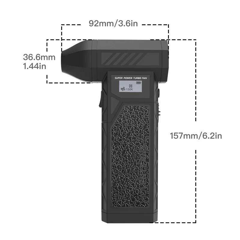 138000 دورة في الدقيقة منفاخ صغير محمول مروحة عنيفة التوربينات منفاخ فرش السيارات مجفف الشعر انفصال عرض الإضاءة تنظيف السيارات