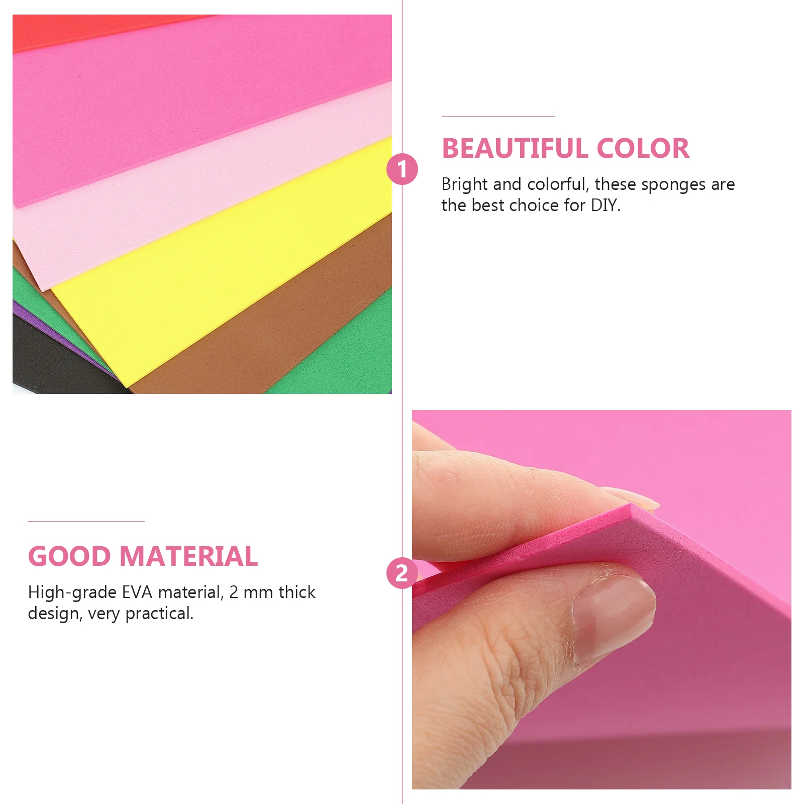 10PCS A4 Size Mixed Color Thick Sponge Paper Handicraft DIY Use Source Material Sheets DIY Sheets Craft Sheets