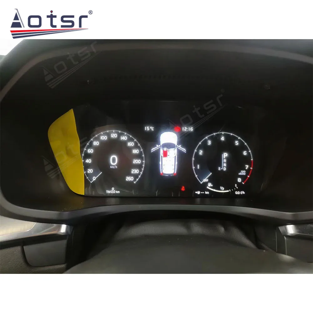 Digital Instrument Panel Virtual Cockpit Digitaal Dashboard For Volvo XC90 High Resolution LCD Gauge Cluster Upgrade Accessory