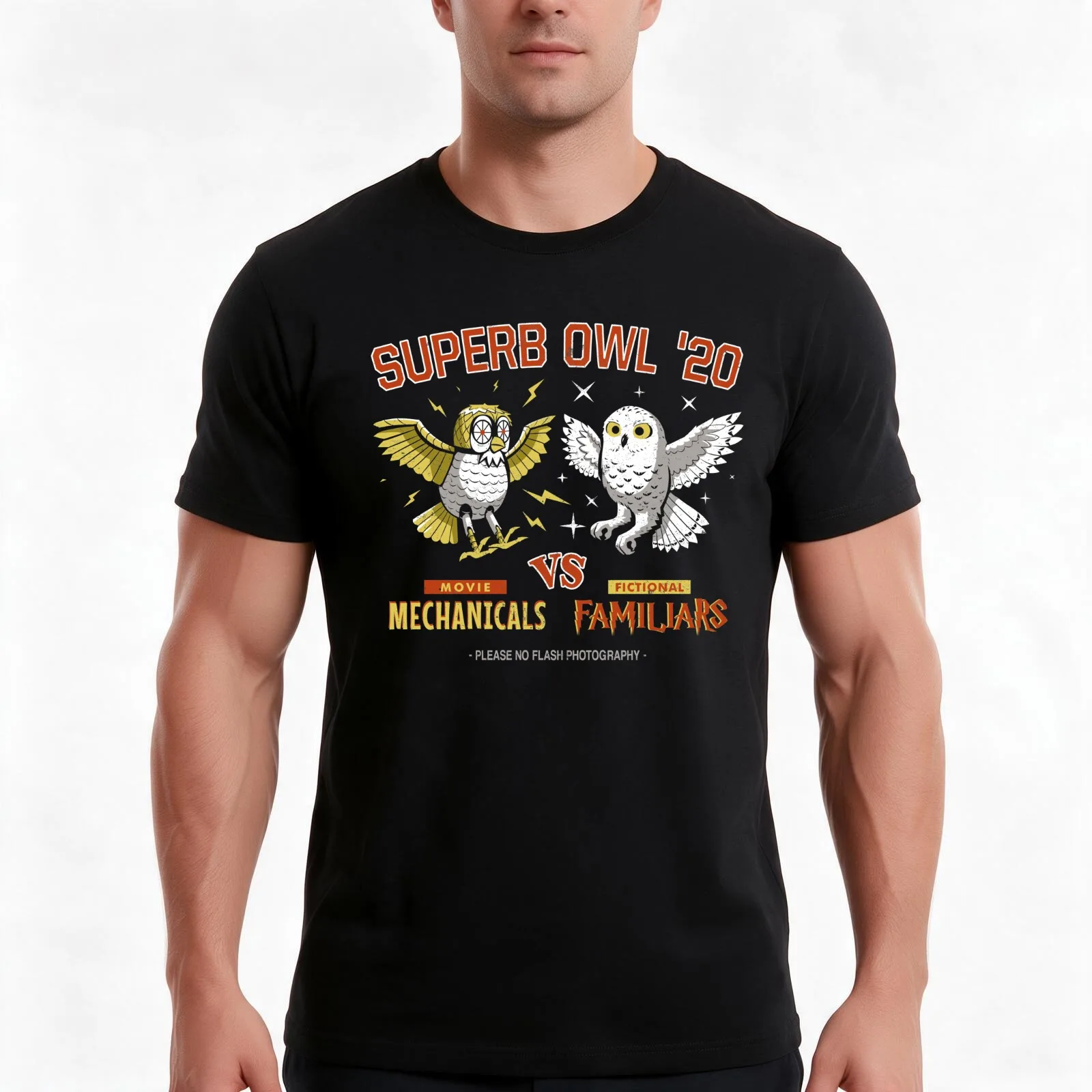 Superb Owl '20 T-Shirt Summer Casual Cotton Tee Oversized Streetwear Tops Vintage Graphic Print Loose Fit Short Sleeve