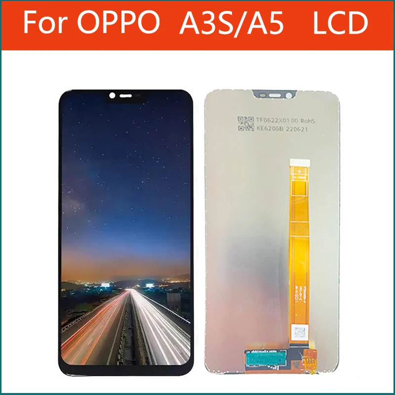 For OPPO A3S CPH1803 CPH1853 LCD Display Touch Panel Sensor Digitizer Assembly For OPPO A3S Screen