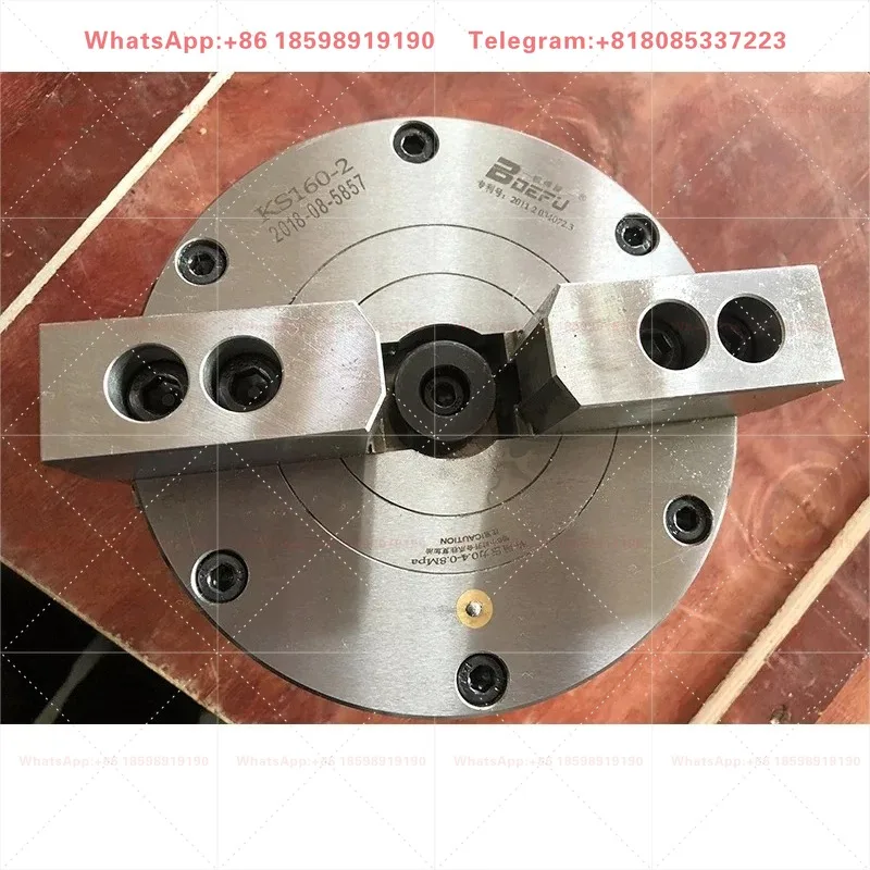 Two-Jaw Self-Centering Pneumatic Chuck 4-10 Inch 160/200/250 Inner Support Outer Clamp CNC Lathe Fixture