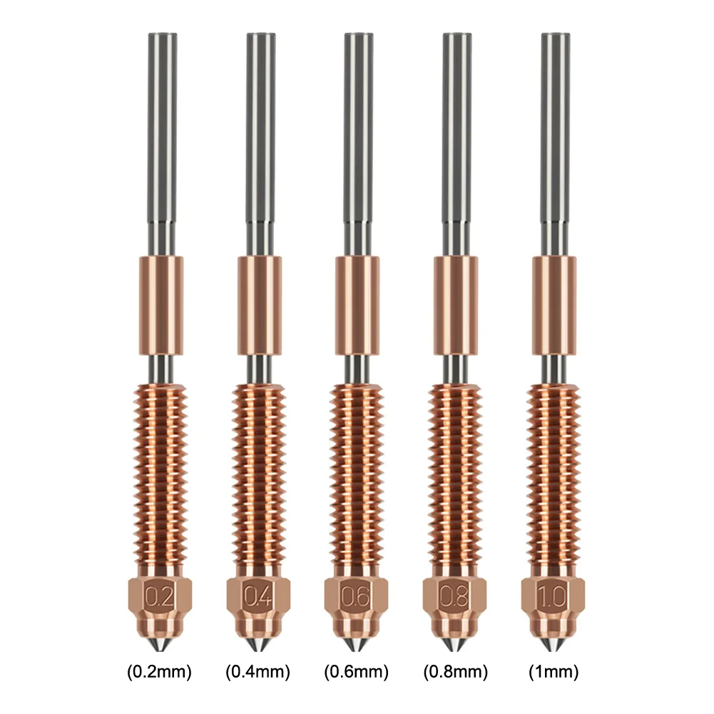 

Quick-Swap Nozzle 0.2/0.4/0.6/0.8/1mm Hardened Steel Nozzle High-Speed Printing Nozzle for Ender 3 V3/Ender V3 Plus 3D Printers