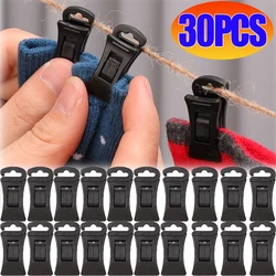 30/1PCS Plastic Sock Clips Portable Clothespins Multipurpose Traceless Windproof Clips Washing Clothes Towels Socks Hanging Rack