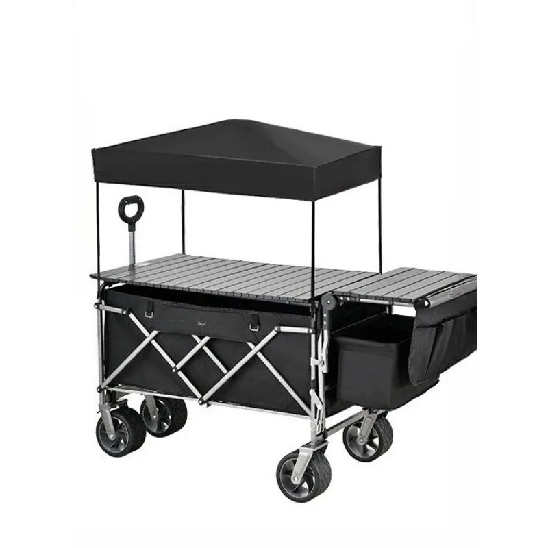Camping cart push-pull integrated outdoor trolley picnic stall trolley