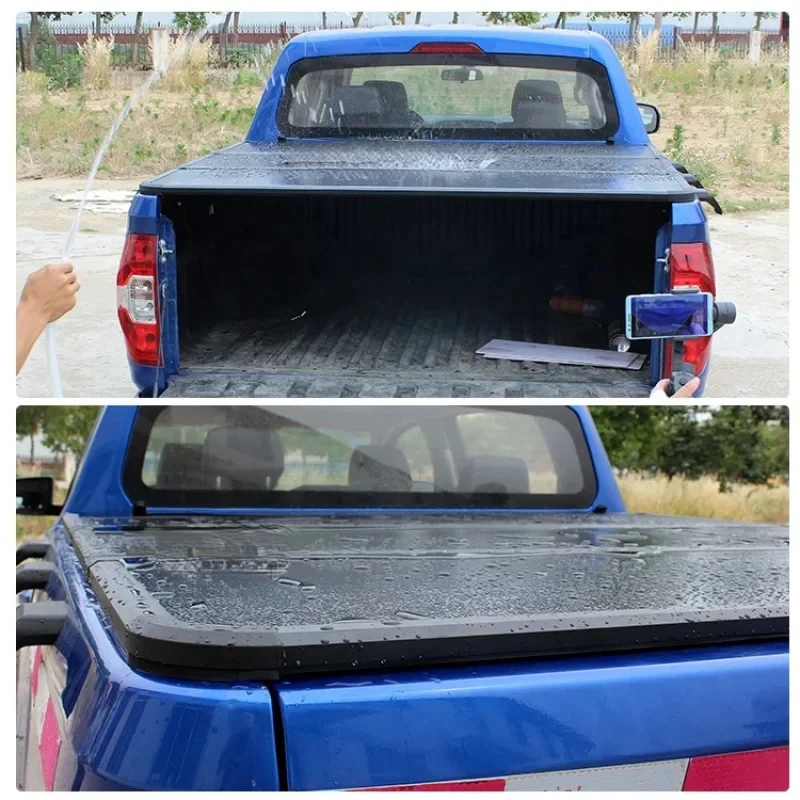 

Aluminum Hard Tri-Fold Tonneau Cover for Pickup Trucks, Waterproof & Dustproof Truck Bed Cover