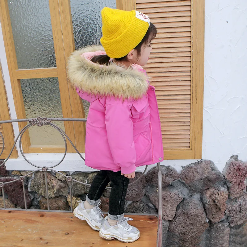 OLEKID 2024 Autumn Winter Denim Jacket For Girls Warm Hooded Children Jeans Jackets 1-7 Years Kids Baby Girl Parka Toddler Coat