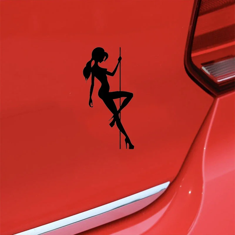 7.5 * 15cm Sexy Steel Tube Dance Beauty Temptation Style Window Bumper Motorcycle Accessories Decoration Vinyl SUV Stickers