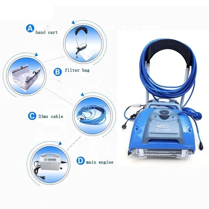 --Poderoso robô inteligente de limpeza de piscinas