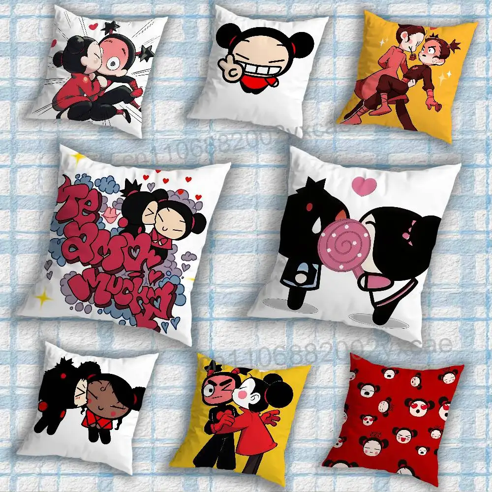 

Classics Garu Cartoon Pucca Pillow Case Sofa Living Room Bedroom Headboard Backrest Cushion Square Cushion Nap Time