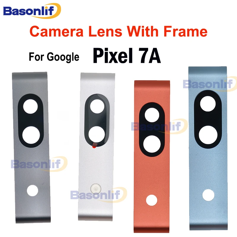 Basonlif  Back Camera Lens With Frame Rear Top Cover For Google Pixel 7A Replacement Part