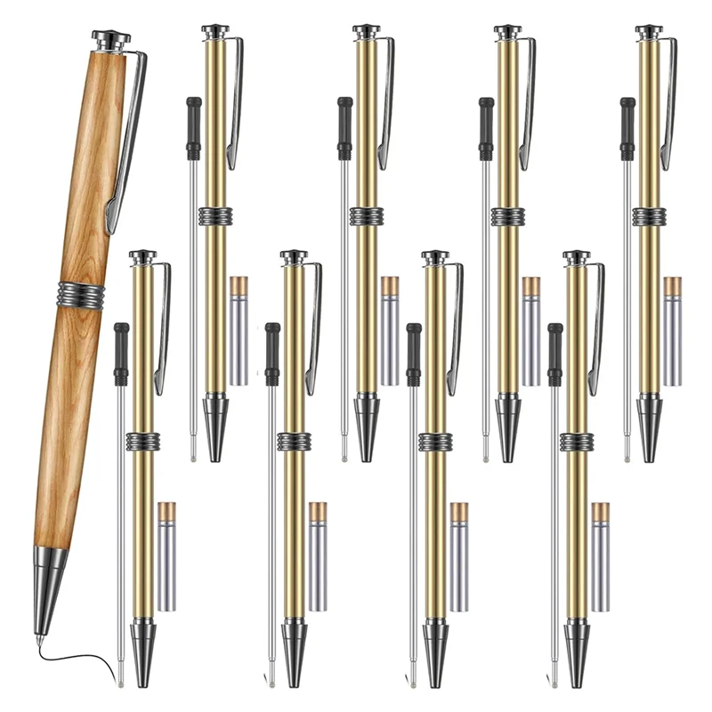 

ABKS-For Wood Turning Crafts Supplies 8Pcs 7Mm Trimline Twist Pen Slimline Twist Pen Kit With Replacement Lathe Turning Supplies