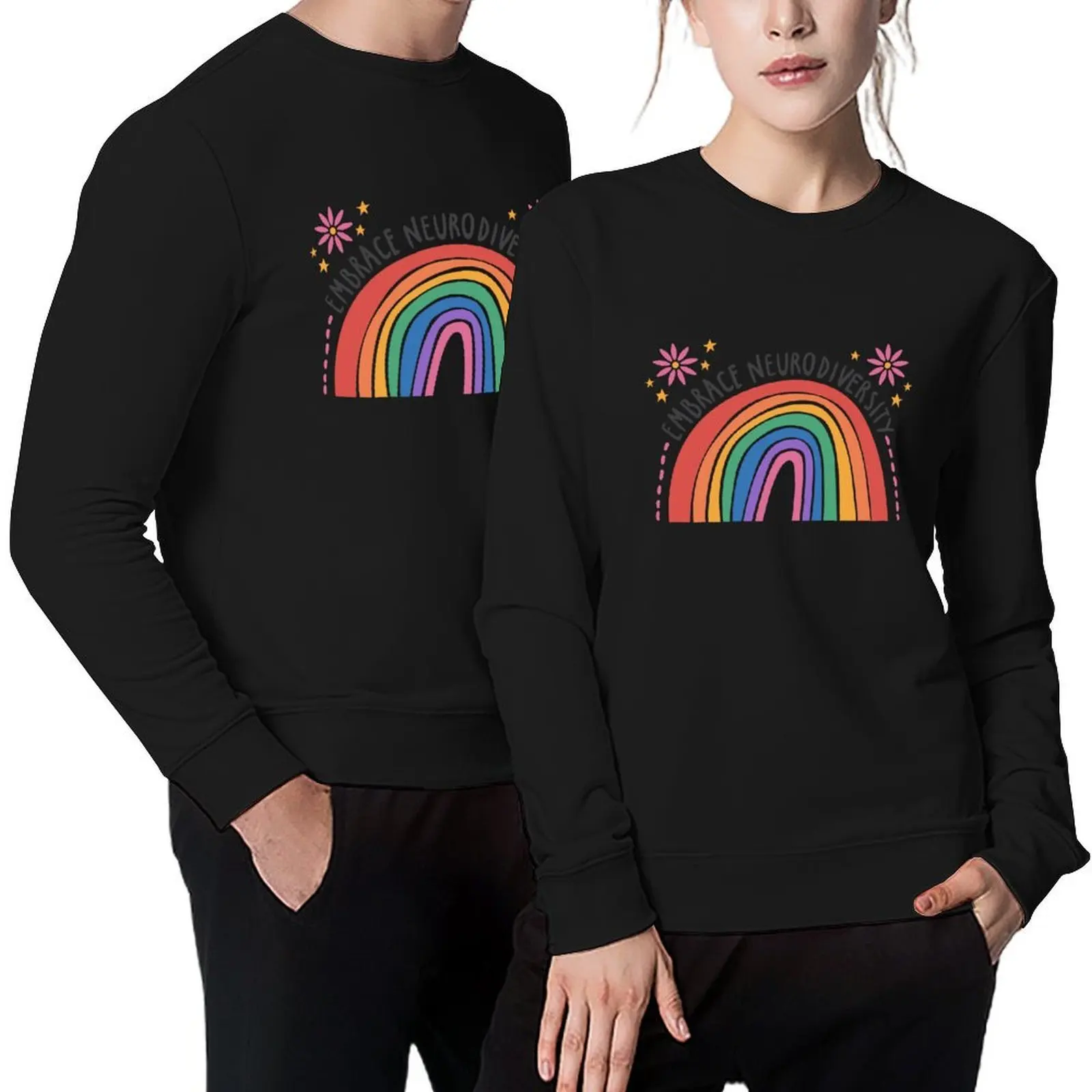 Embrace neurodiversity (rainbow) - Autism and adhd awareness Pullover winter clothes pullover