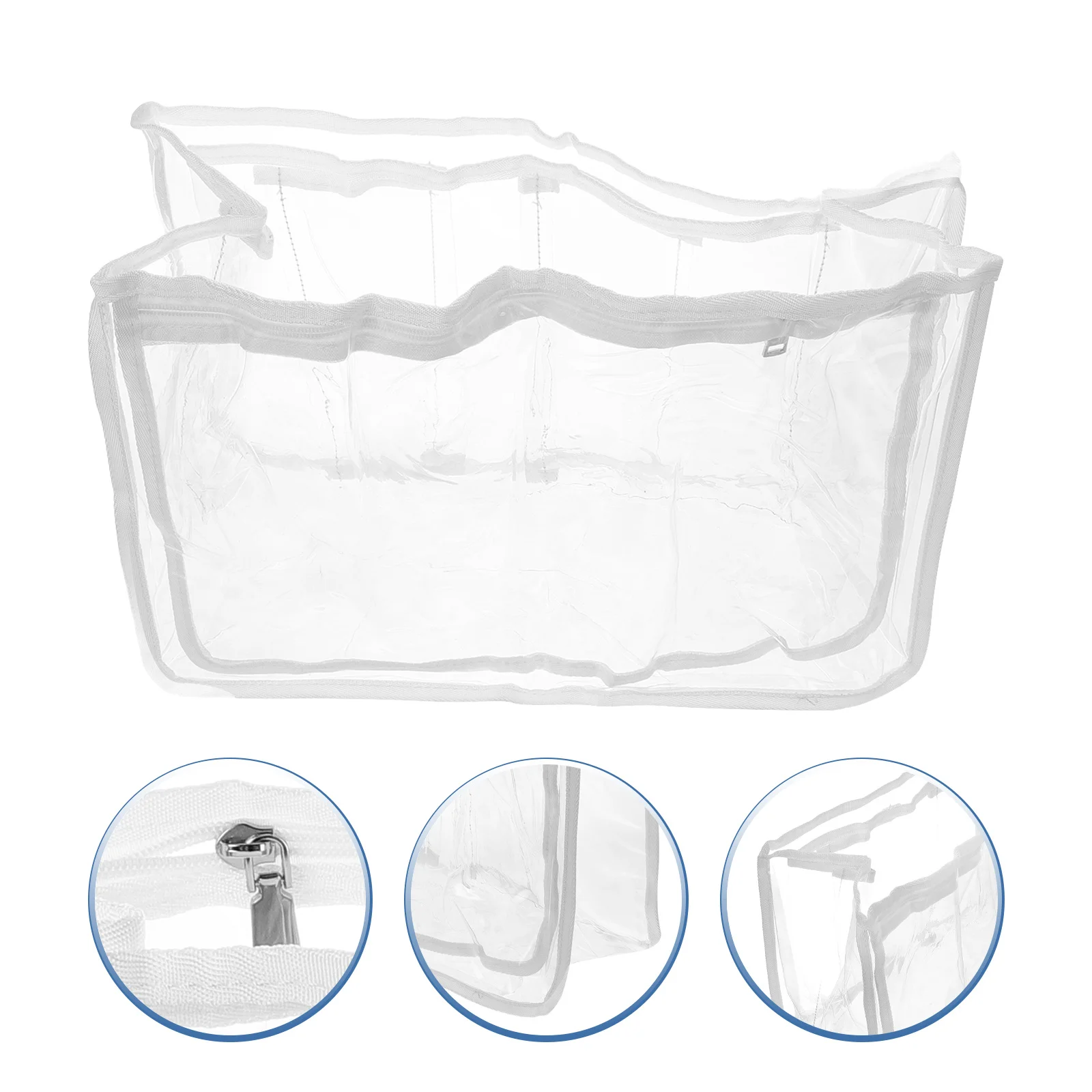 حقيبة شفافة للشاطئ مصنوعة من مادة PVC شديدة التحمل وقابلة للطي وخفيفة الوزن ومقاومة للرمال للتخييم والسباحة في الهواء الطلق