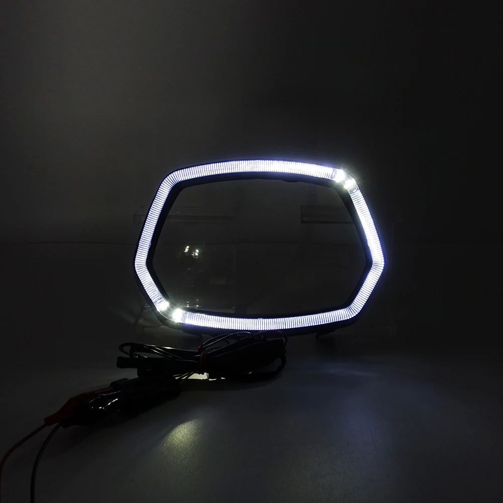 YIAALUX Square Light Guide Frame Headlamp Rim LED Illuminated Ring for VESPA Sprint