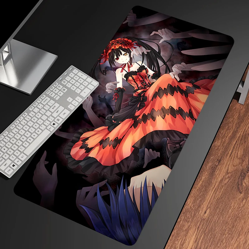 Mouse Pad Gaming Laptops Keyboard Mat Deskmat Pc Accessories Desk Protector Gamer Mats Anime Tokisaki Kurumi Dark Lori Mousepads