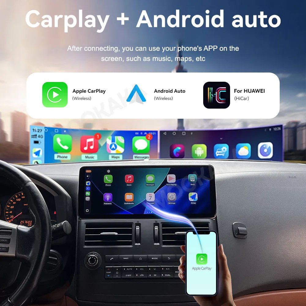 Android 15 Radio Carplay For Infiniti FX35 45 2007~2008 GPS Multimedia Intelligent Navigation Stereo Receiver player Head Unit