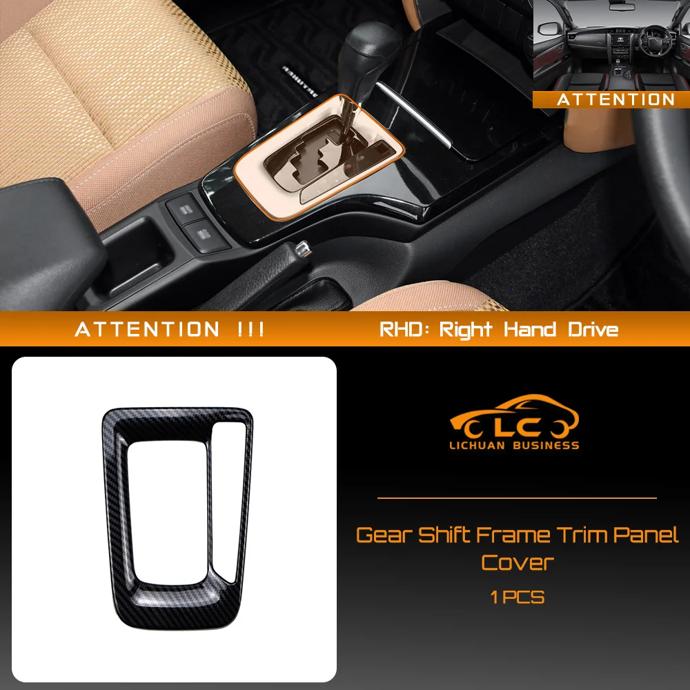 

Gear Shift Frame Trim Panel Cover ABS Carbon Fiber Color for Toyota Fortuner 2016 2017 2018 2019 2020 2021 2022