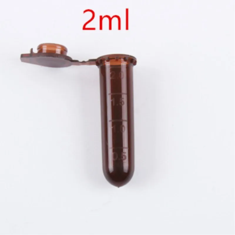 0.5/1.5/2/5/10/15ml plastic brown lucifugal centrifuge tube Micro Laboratory Test Tubing Vial lab sample container with cap