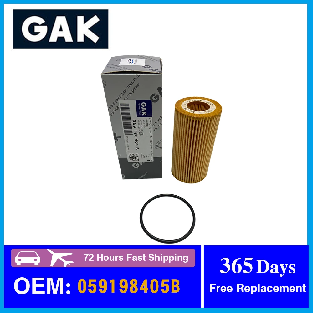 

GAK Oil Filter 059198405B For Audi Q5 Q5 Sportback Q7 Q8 4M 3.0 45/50TDI quattro 2015-2019 2020 2021 2022 Car Accessories