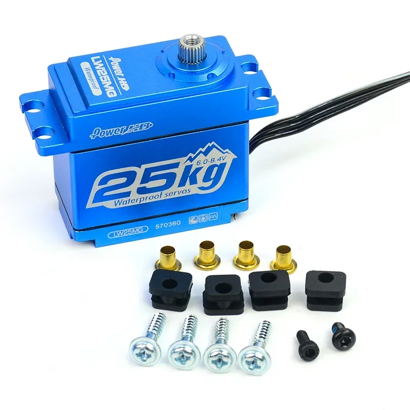 

Power HD LW25MG Climbing Car Servo Fully Waterproof Full Metal Gear High Torque Suitable for RC Car KM5 TRX-4