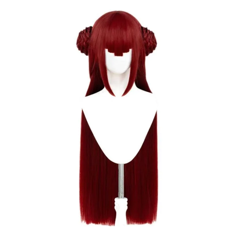 

1 шт. Красный длинный прямой парик для девочек-эльфа COS
