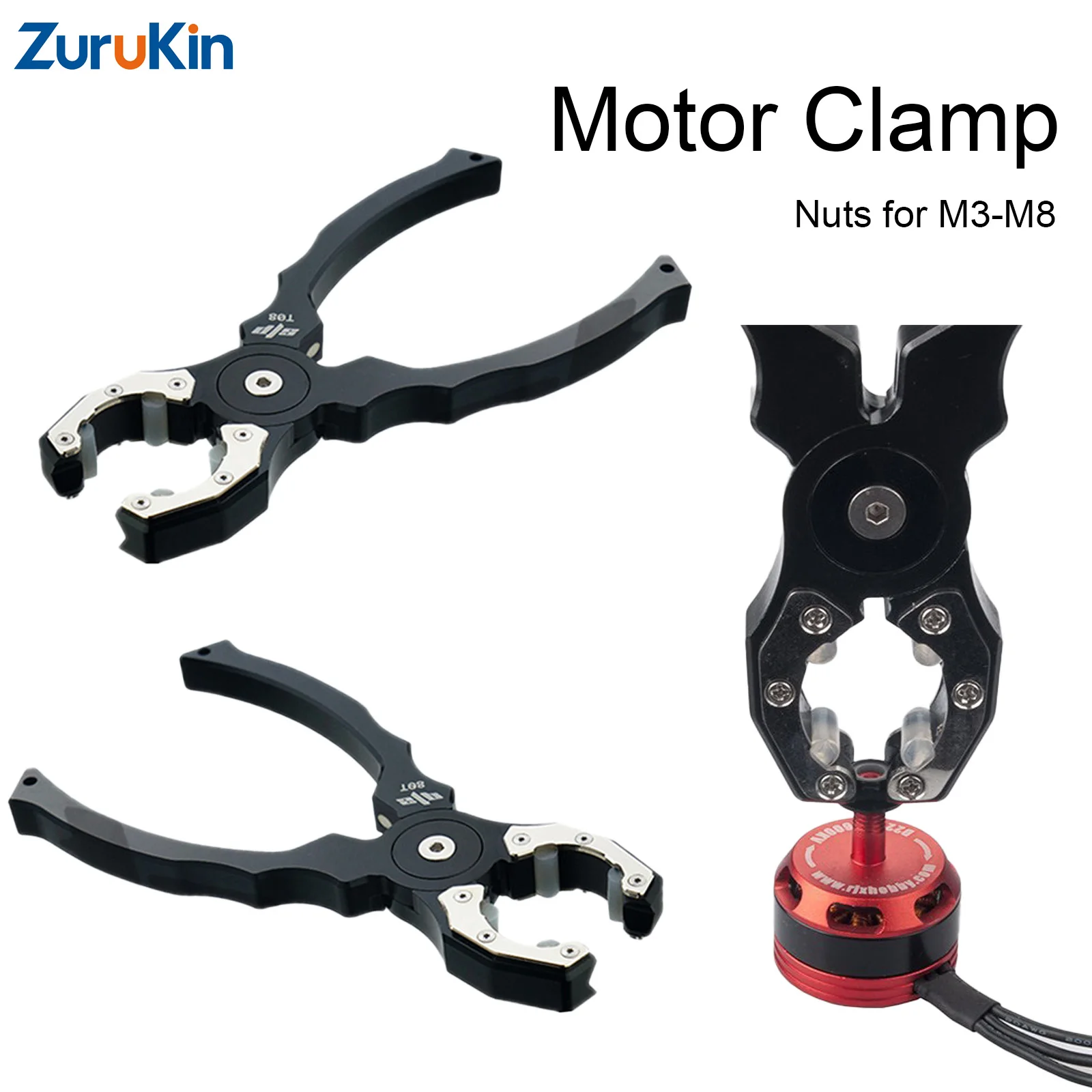 FPV Brushless Motor Pliers Propeller Remover Quick Release Tool for M3-M8 Nut RC Drone 13XX-23XX Motor Clamping Fixed Wrench