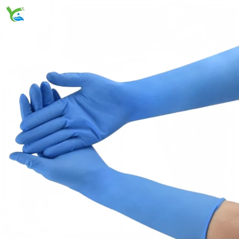 16 inch extended thickened nitrile gloves acid alkali resistant household cleaning kitchen electronics workshop nitrile gloves
