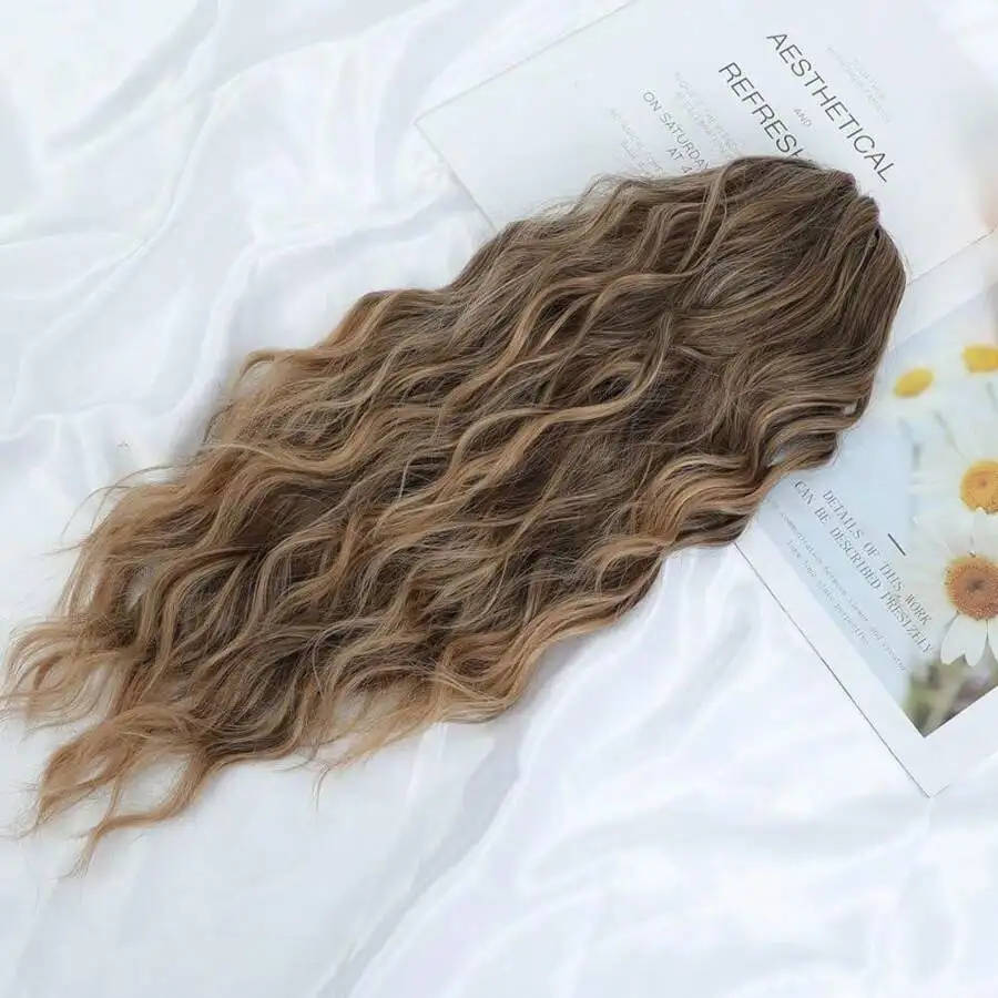 Extension de queue de cheval pince à griffe dans les Extensions de cheveux de queue de cheval griffe synthétique Extension de queue de cheval bouclée pour les femmes 18 pouces vague bouclée