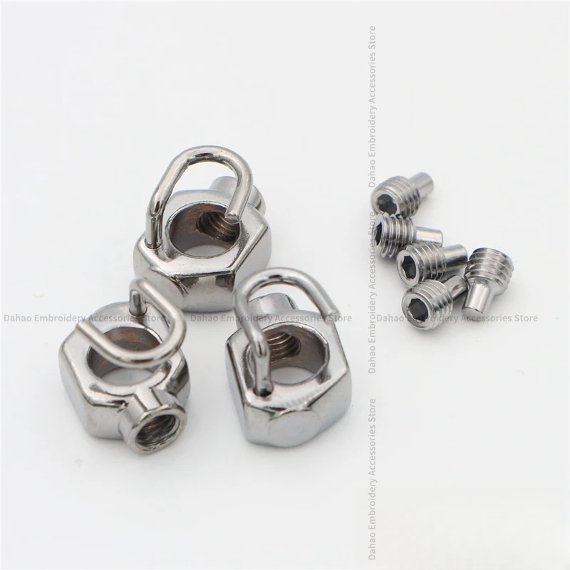 10PCS Needle Clip and Needle Clip Screw Hexagon Socket Cell Tweezers Screw High-Speed Computer Embroidery Machine Accessories