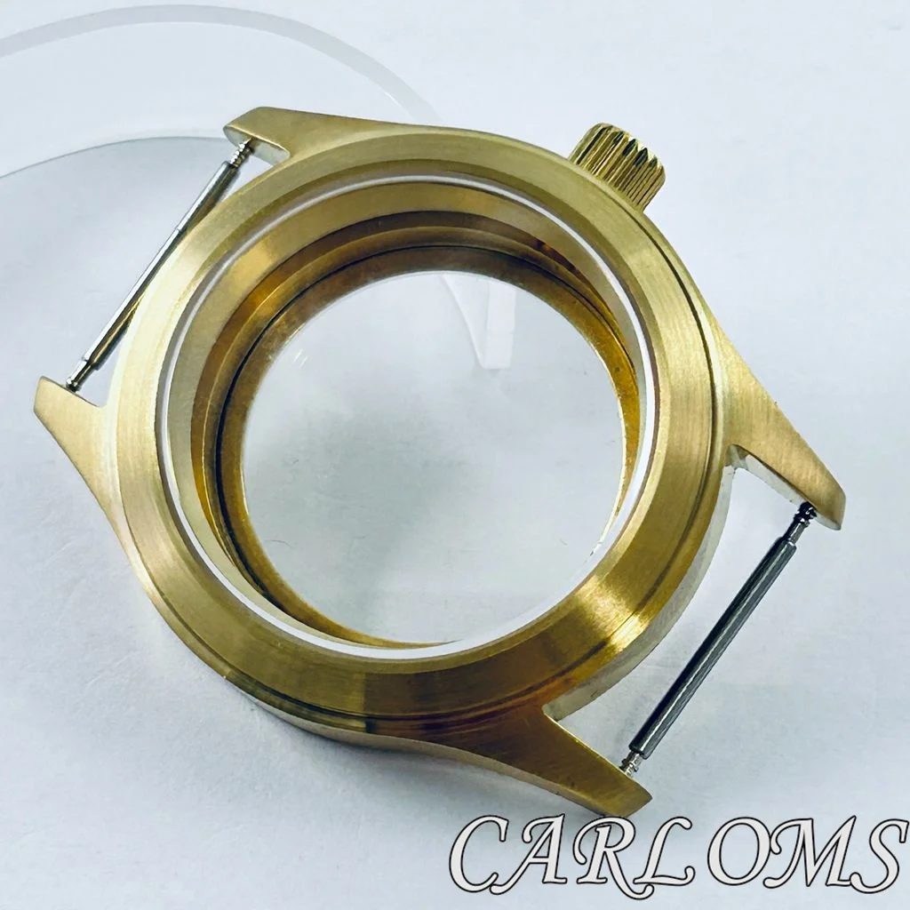 TOP 36mm 39mm ETA 2824 PT5000 NH34 NH35 NH36 4R35 4R36 NH70 Movement Gold Brushed Watch Case Sapphire Glass