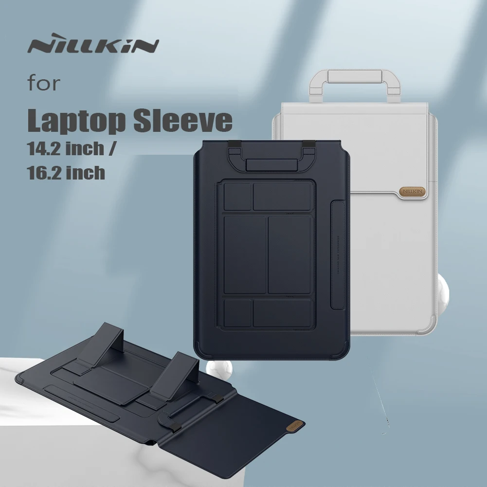 

Nillkin для Macbook Pro13 14, 15, 16 дюймов, веганская кожа, универсальный чехол для ноутбука Pro, регулируемая подставка, коврик для мыши, деловая сумка для ноутбука