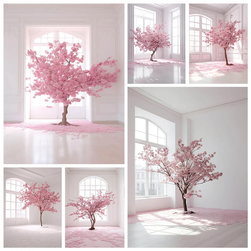 Mehofond Photography Backdrop Maternity Engagement Party Pink Flower Natural White Window Shadow Decor Background Photo Studio