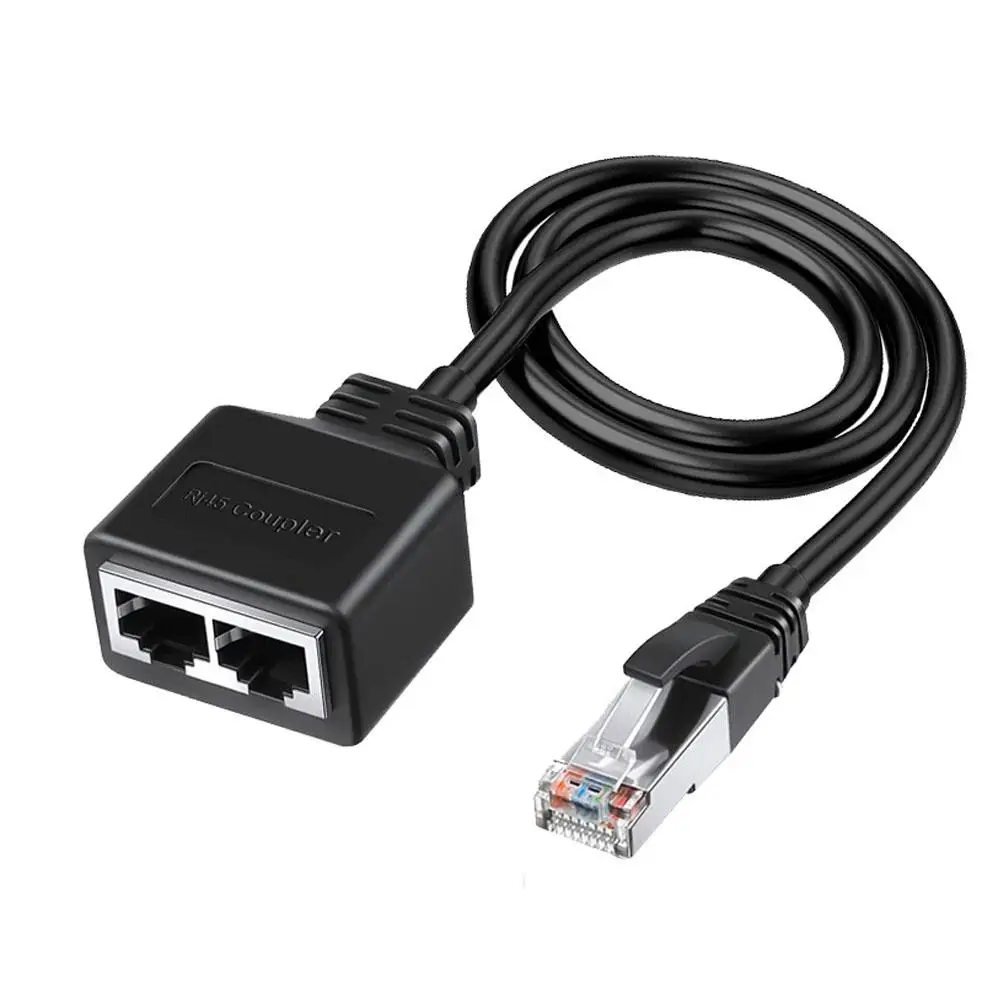 For RJ45 Network Cable Splitter Extender Plug Adapter Split Into Two Ports for Enhanced Network Connectivity Convenient to Use