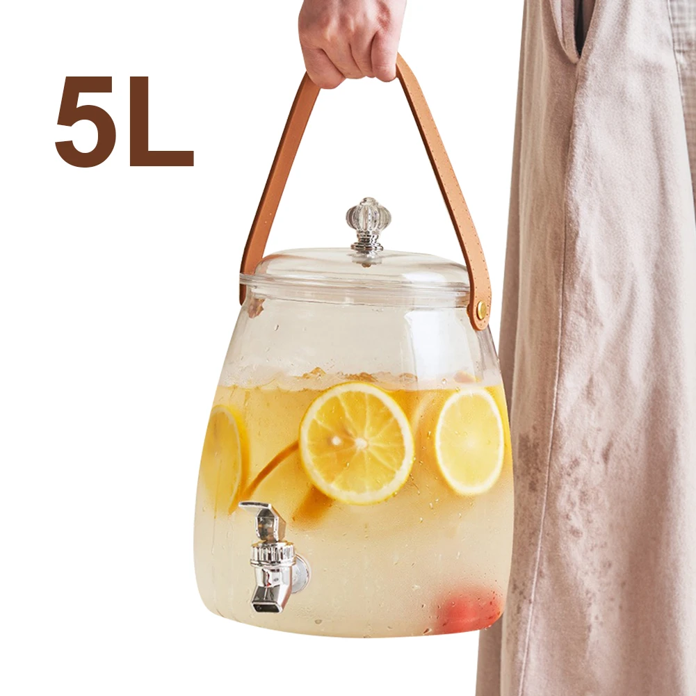 

Кувшин-диспенсер для холодных напитков PET 5 л с краном из нержавеющей стали, для бара и дома