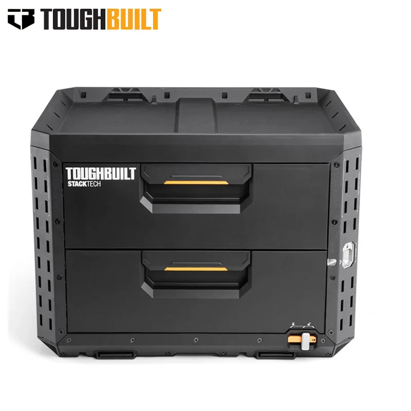 TOUGHBUILT Double drawer toolbox stacking box, outdoor industrial vehicle maintenance storage box, tool storage TB-B1-D-72