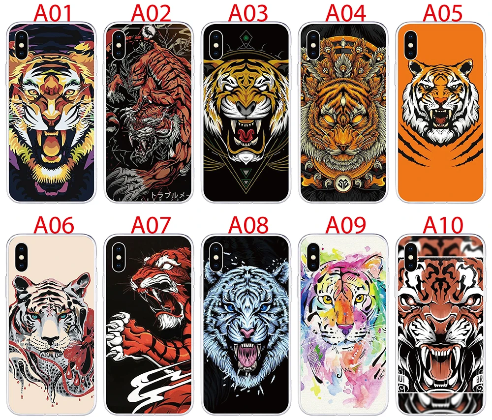 Phone Case For Wiko Power U30 U20 U10 Y62 Y81 Y61 Y51 Y80 Y60 Y50 Wim Lite Soft TPU Anime Tiger Back Cover For Wiko Y82 Case