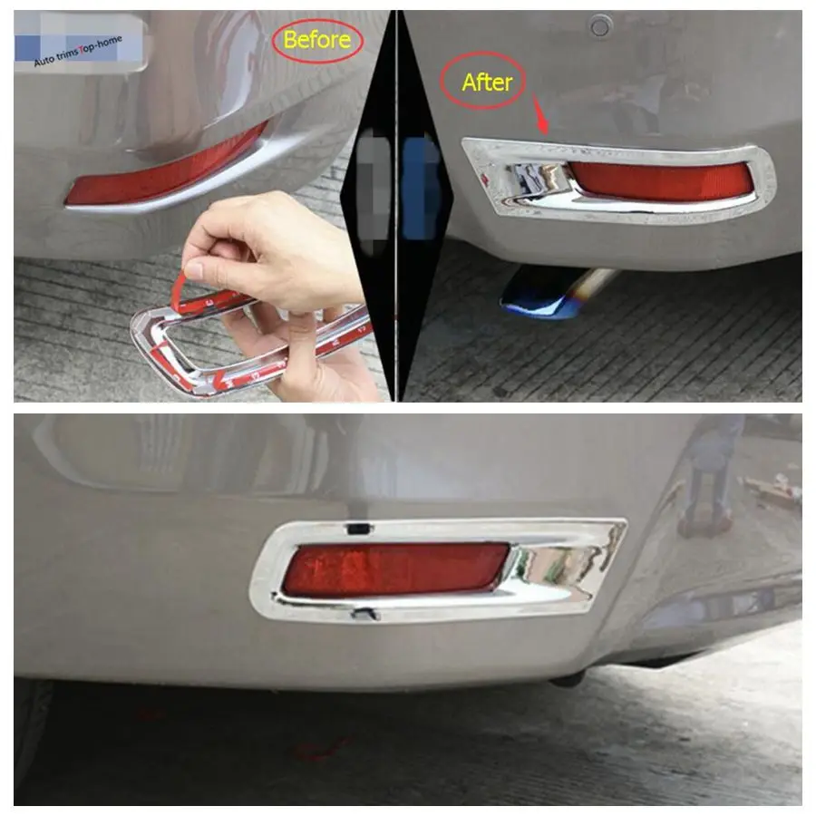 Outside Rear Tail Fog Lamp Light Decoration Frame Cover Trim ABS Chromium Styling Fit For Toyota Corolla 2017 2018 Accessories