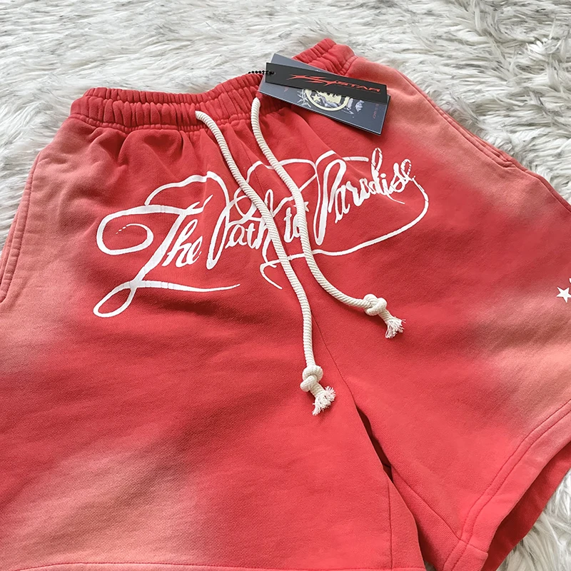 Hellstar Studios Men's Casual Sports Shorts Summer Washed Loose Fit Youthful Energy Style Daily Wear Casual Pants view 3