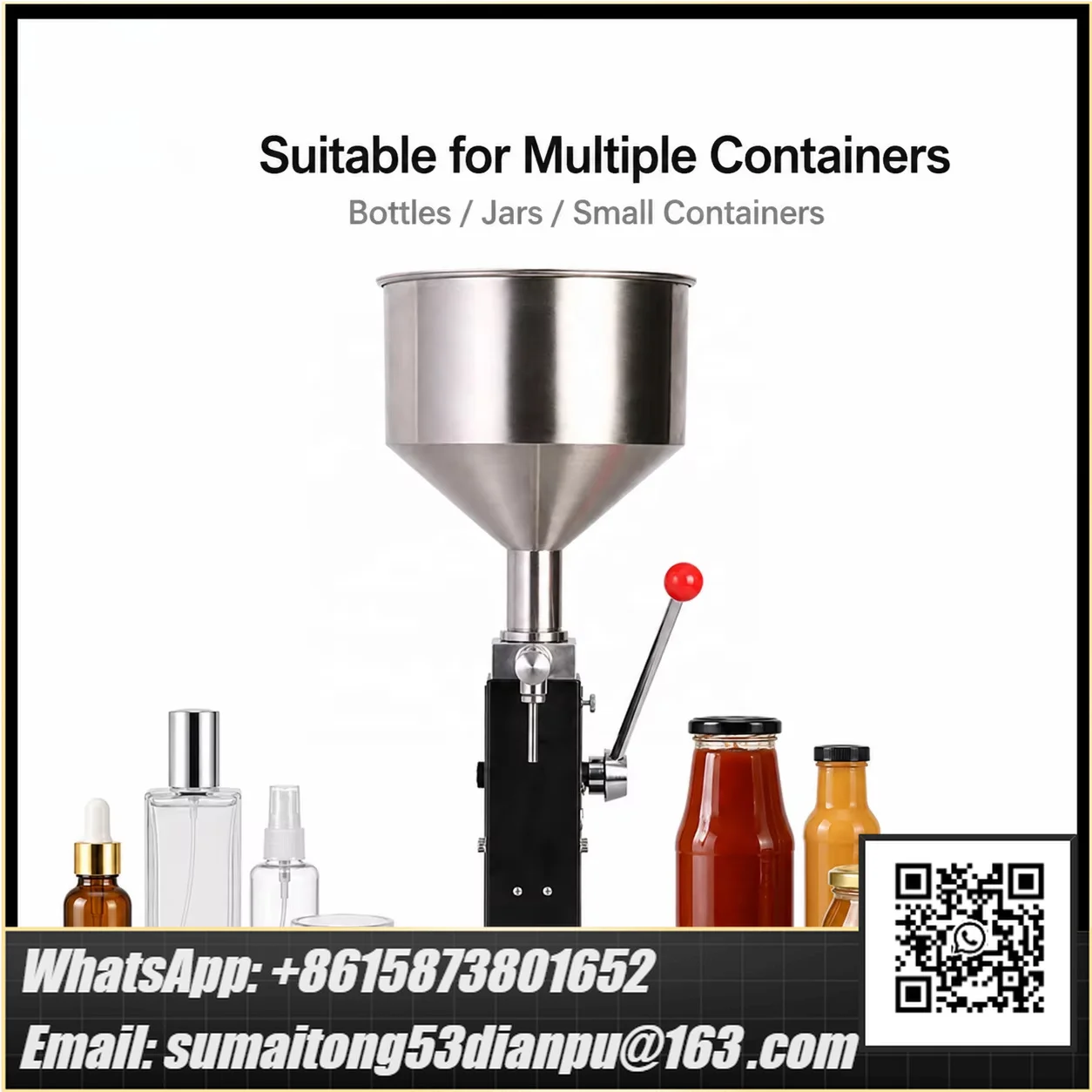 Manual Beverage Juice Canning Line Can Filling Machine Manual Glass Packaging Honey Shampoo High Productivity