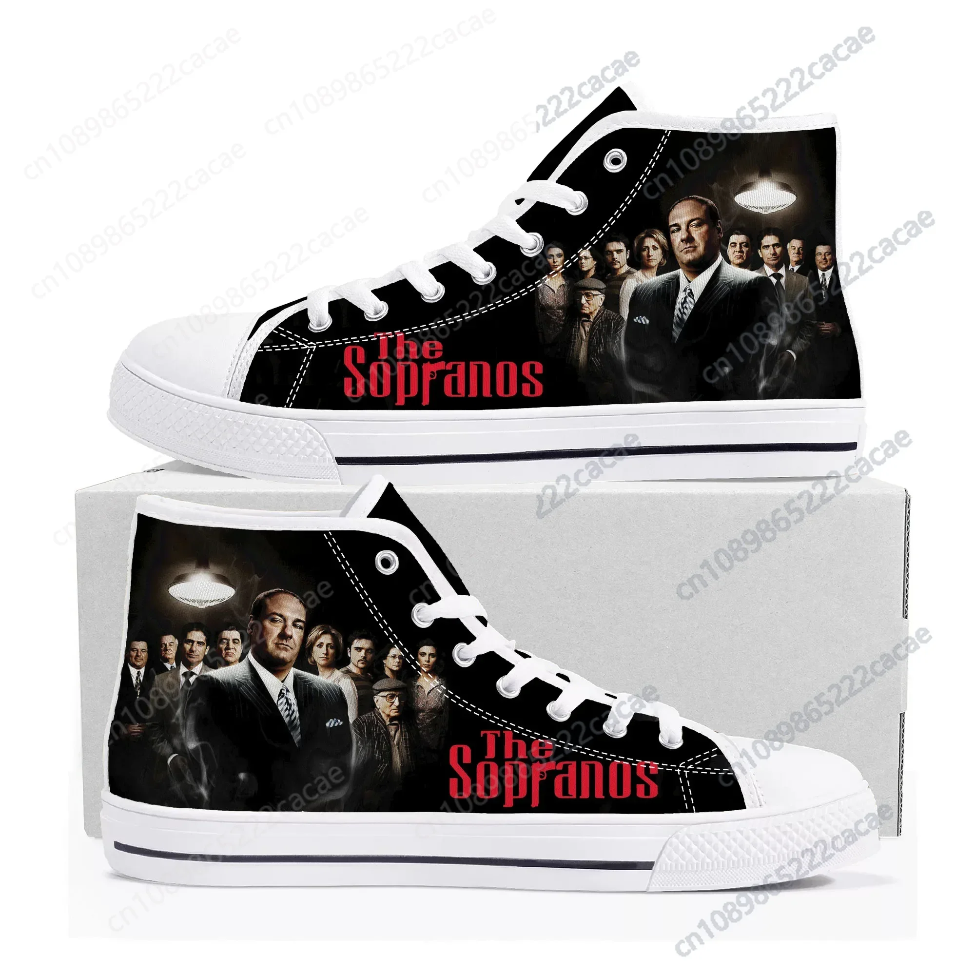 

Sopranos High Top Sneakers Mens Womens Teenager High Quality Tony Soprano Gandolfini Canvas Sneaker Casual Shoe Customize Shoes