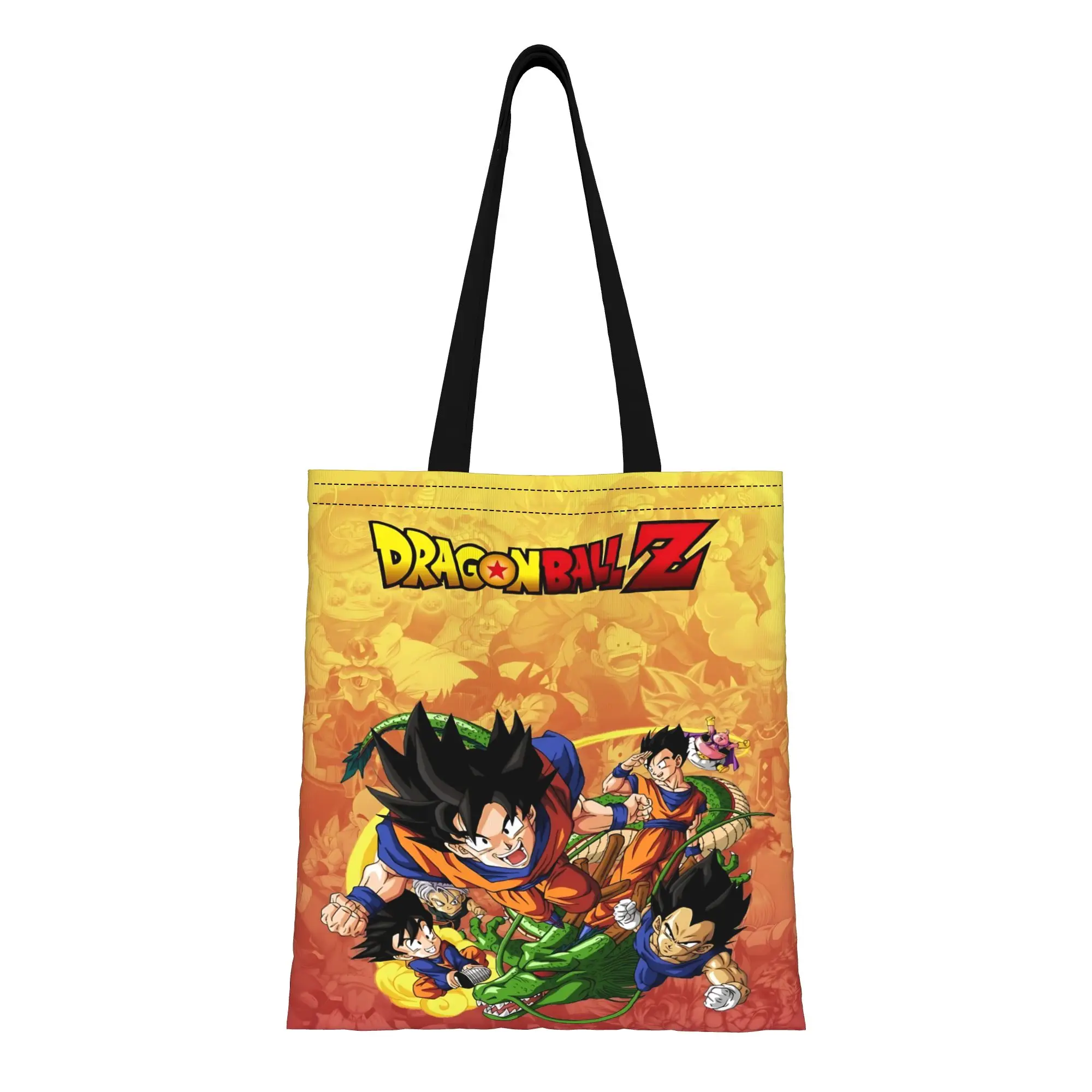 Bolso Tote de Lona Reutilizable de Doble Cara con Diseño de Dragon Ball, Bolso de Hombro Funko