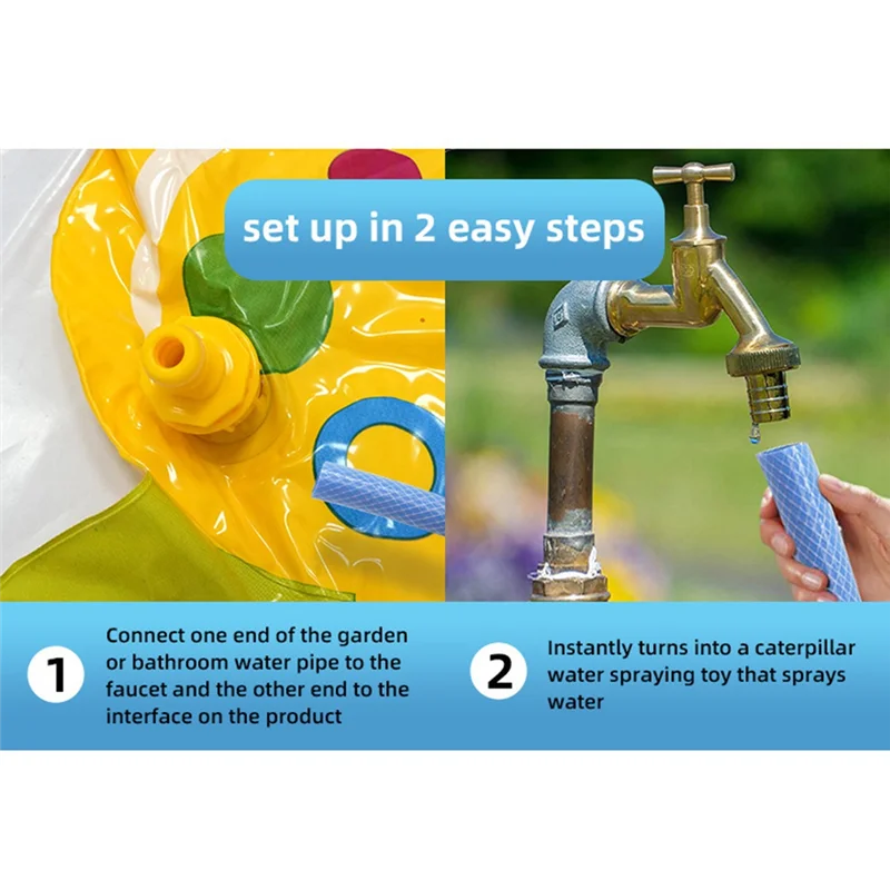 -A25M น้ําทําให้พอง Caterpillar Caterpillar สปริงเกลอร์น้ําทําให้พองสําหรับปาร์ตี้ริมสระน้ําในสวน