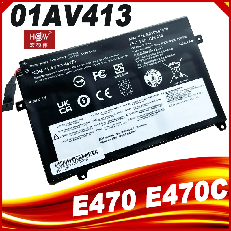 

Laptop Battery 01AV411 01AV412 01AV413 For Lenovo ThinkPad E470 E470C E475 Series SB10K97568 SB10K97569 SB10K97570