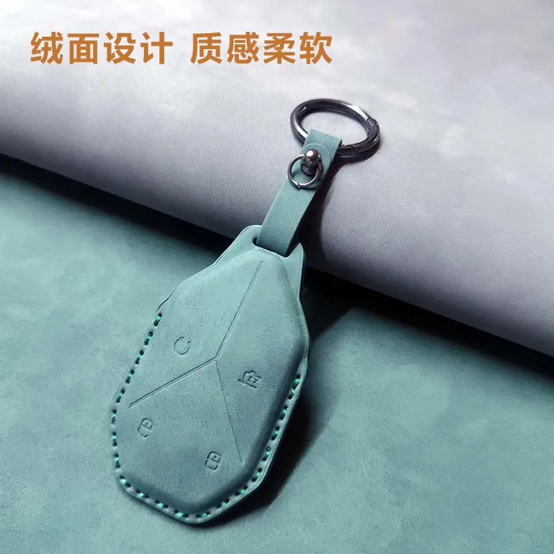 Leather Key Fob Cover for BYD Equation/Formula/Leopard - Image 3
