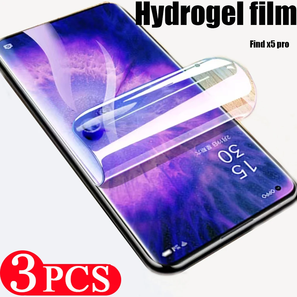 Гидрогелевая пленка 9D для OPPO Find X5 X6 pro Find X X2 Neo X3 lite, защитная пленка для экрана телефона, не стеклянная пленка, 3 шт.